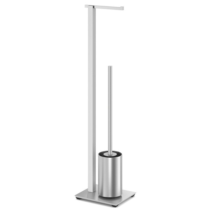 Zack Portarrollos Escobilla Carvo Acabado Mate Matt Brush Polish L.15 cm; prof.18 cm; h.71,8 cm Zack Portarrollos Escobilla Carvo Acabado Mate Matt Brush Polish L.15 cm; prof.18 cm; h.71,8 cm